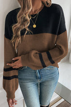 Load image into Gallery viewer, Colorblock knit Striped Sweater RTS
