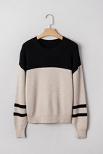 Load image into Gallery viewer, Colorblock knit Striped Sweater RTS
