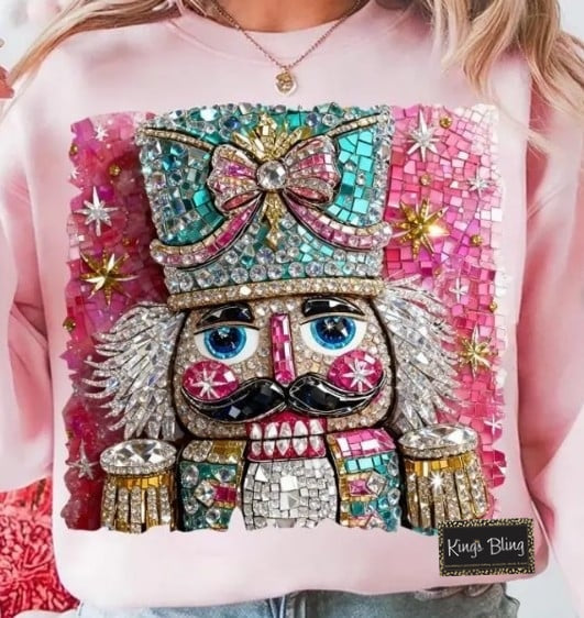 Faux Rhinestone Nutcracker