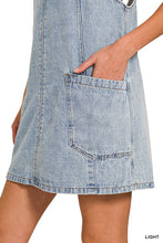 Load image into Gallery viewer, Denim Overall Dress Zenana RTS
