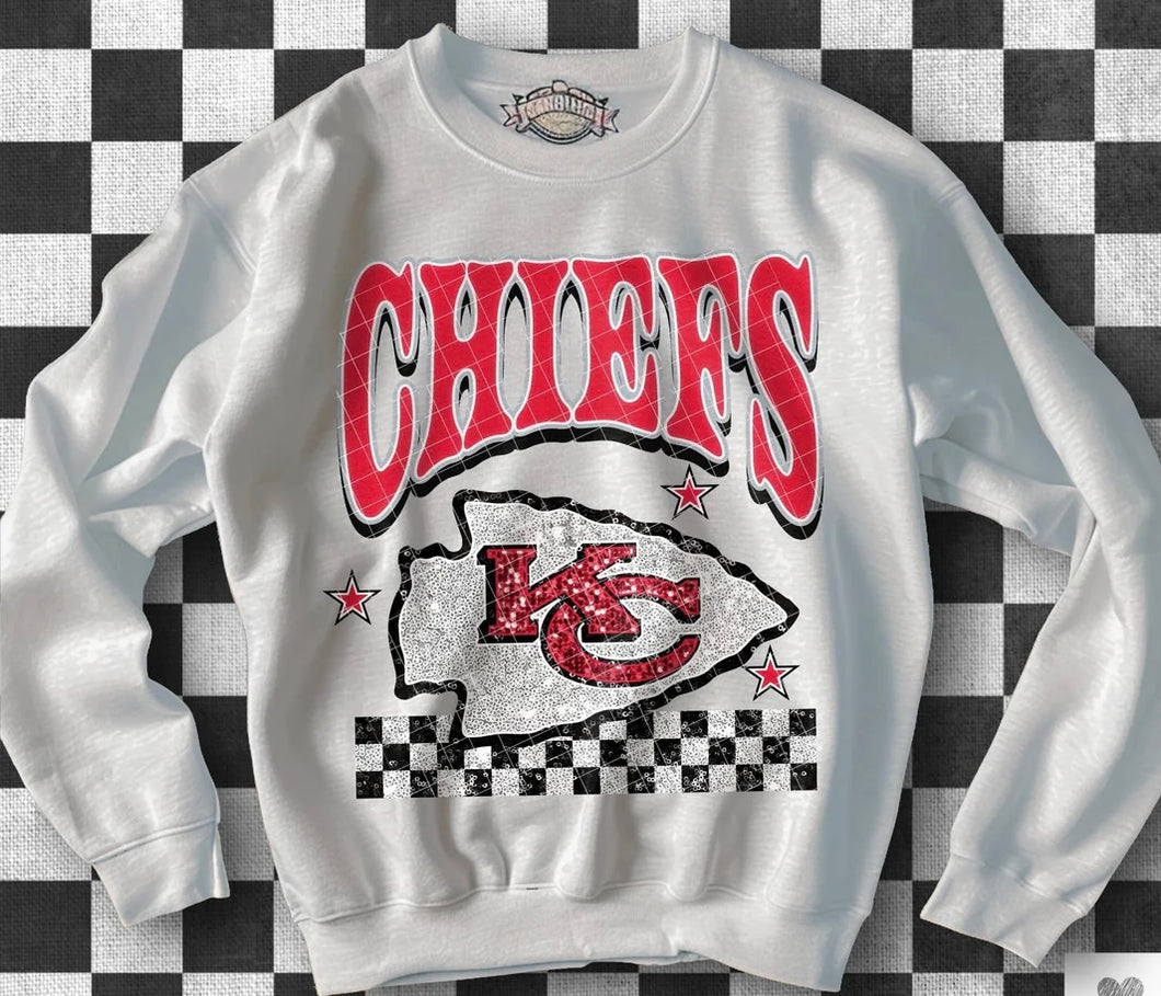 Faux Sequin - Chiefs