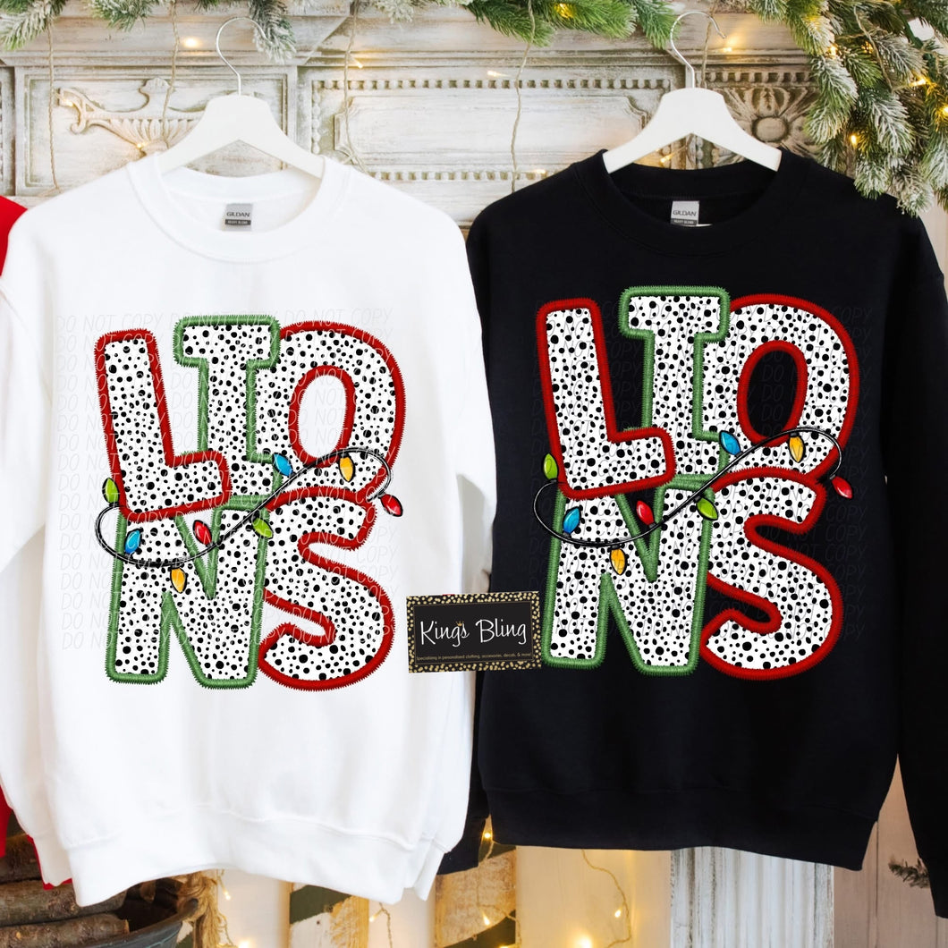 Christmas Lights Mascot - Lions