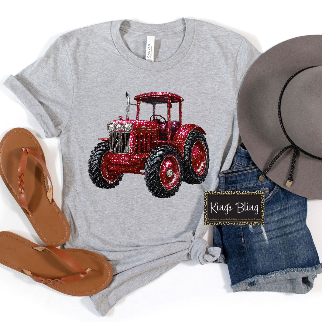 Faux Rhinestone Tractor