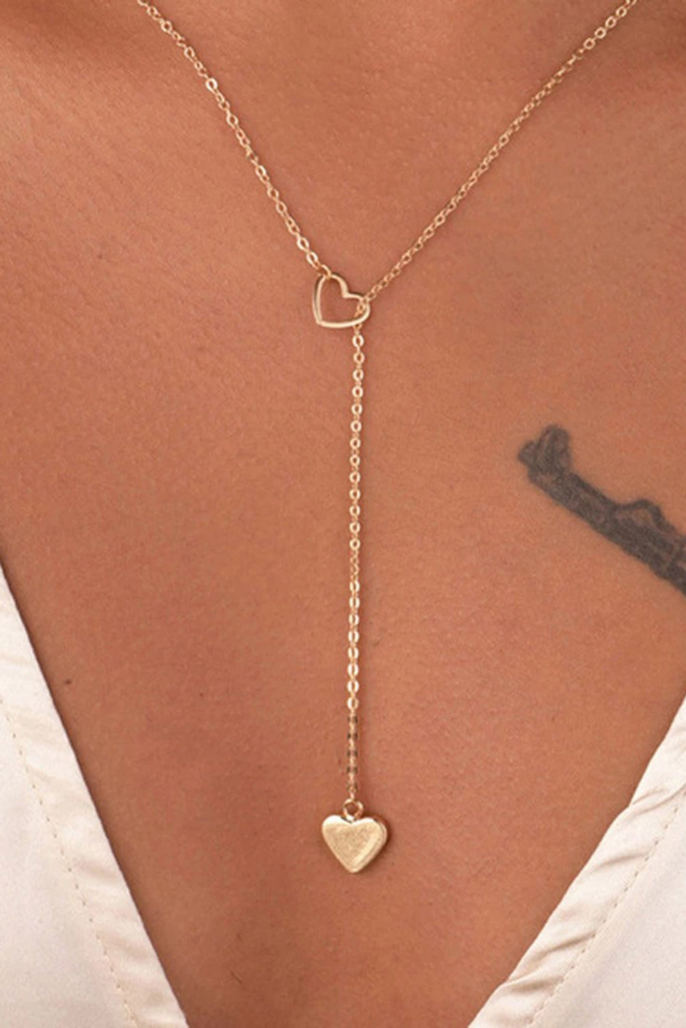 Heart Hollow Lariat Necklace RTS