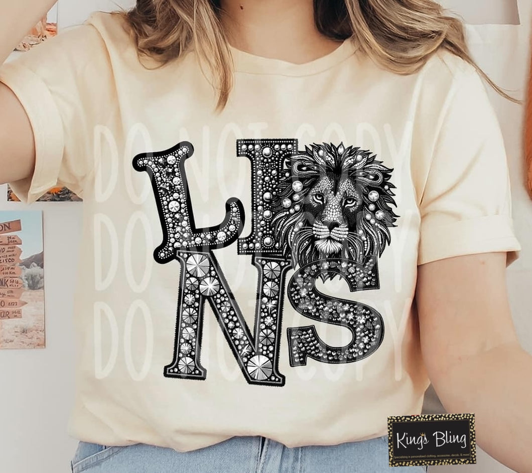 Faux Rhinestone - Lions