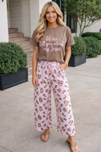 Load image into Gallery viewer, Drawstring Leopard Pants RTS
