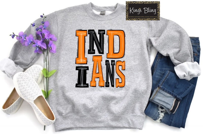 Indians - Orange & Black