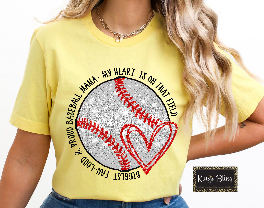 Faux Sequin - Baseball Mama