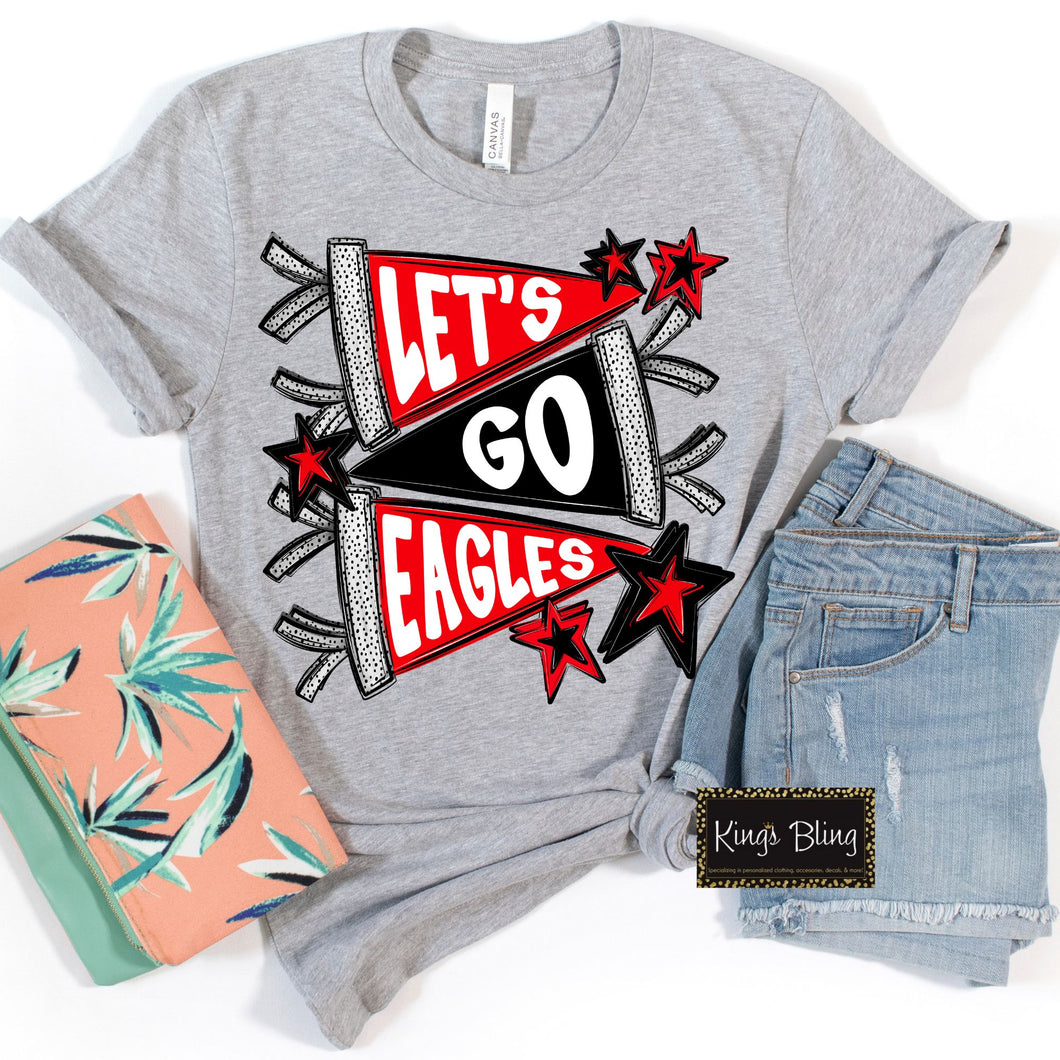 Let's Go Eagles - Red/Black