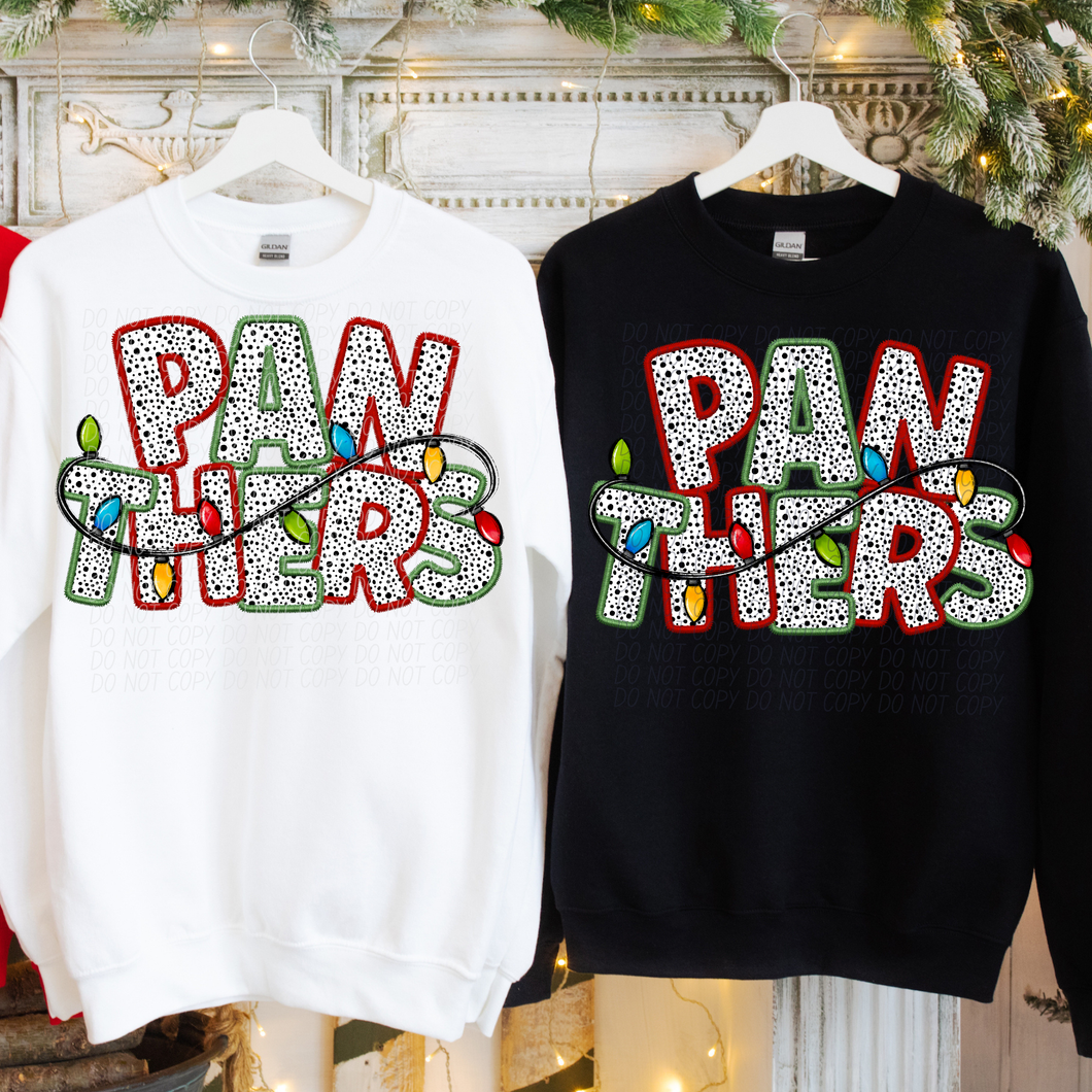 Christmas Lights Mascot - Panthers