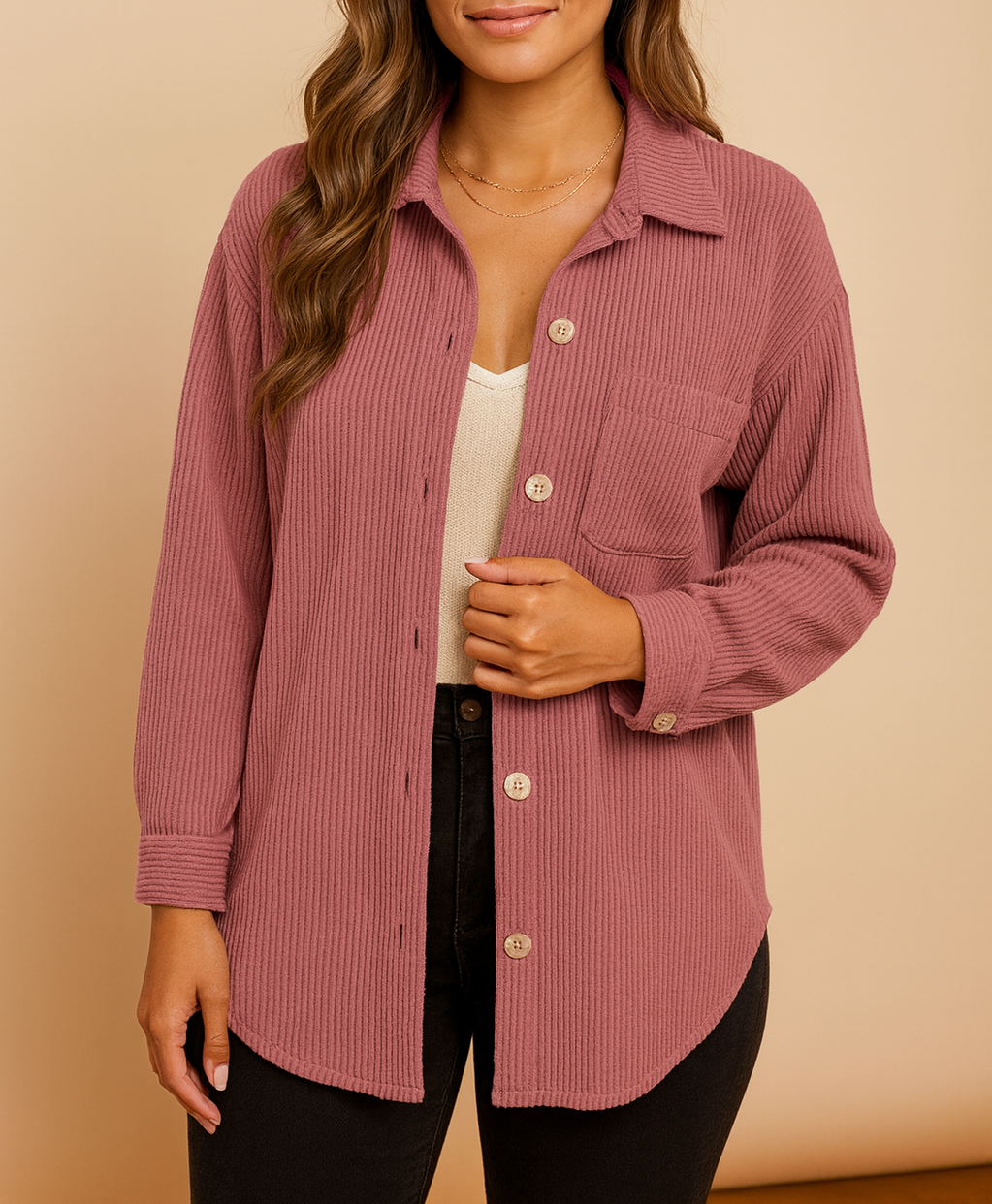 Ribbed Cording Shacket November.