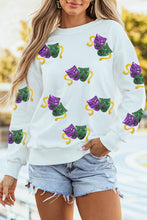 Load image into Gallery viewer, Sequin Mardi Gras Sweatshirt RTS
