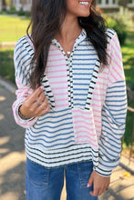 Load image into Gallery viewer, Striped Color Block Half Zip RTS
