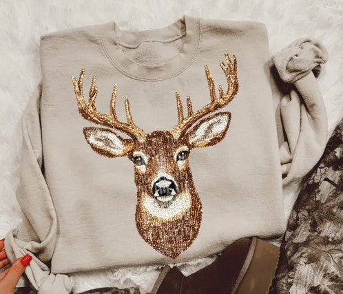 Faux Rhinestone Deer