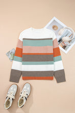 Load image into Gallery viewer, Striped Colorblock Sweater November.
