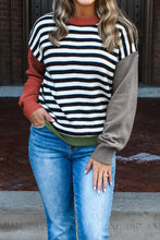 Load image into Gallery viewer, Colorblock Stripe Panel Sweater RTS
