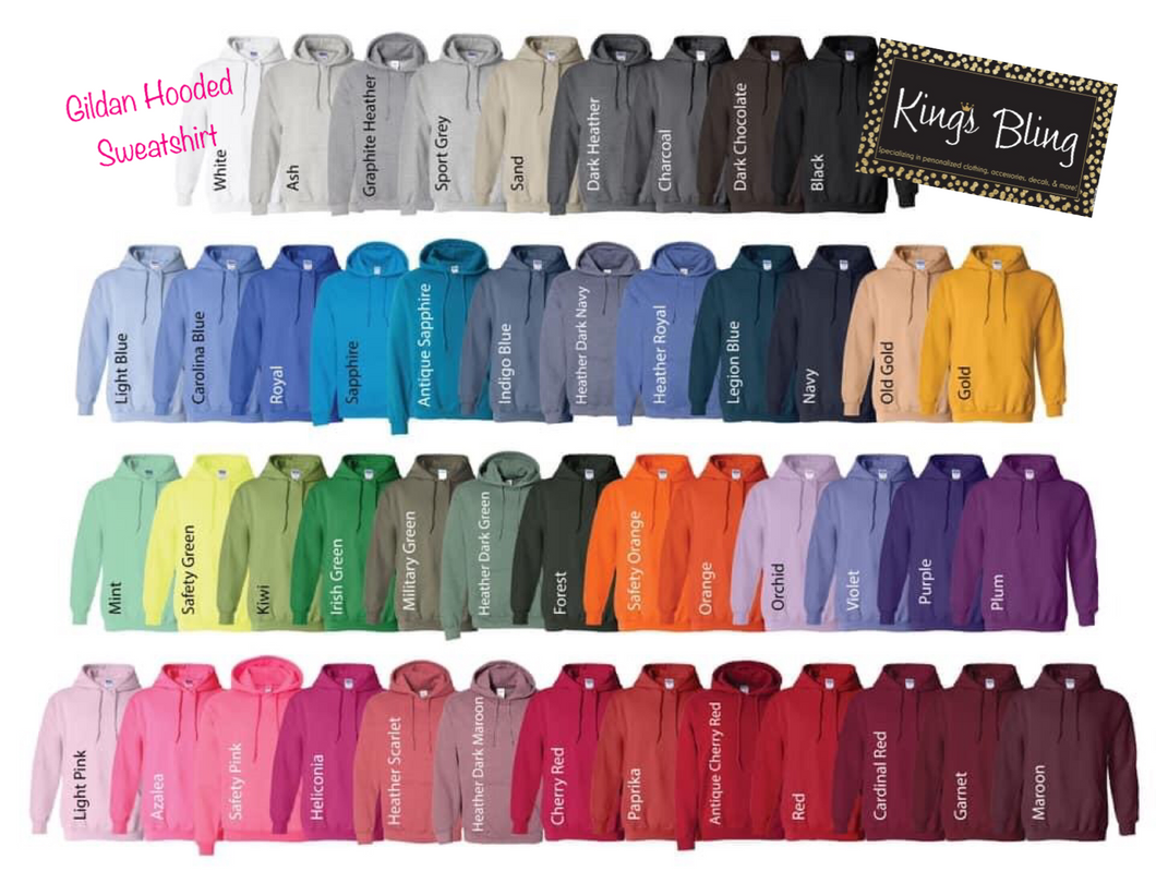 Custom Listing Hooded Sweatshirt